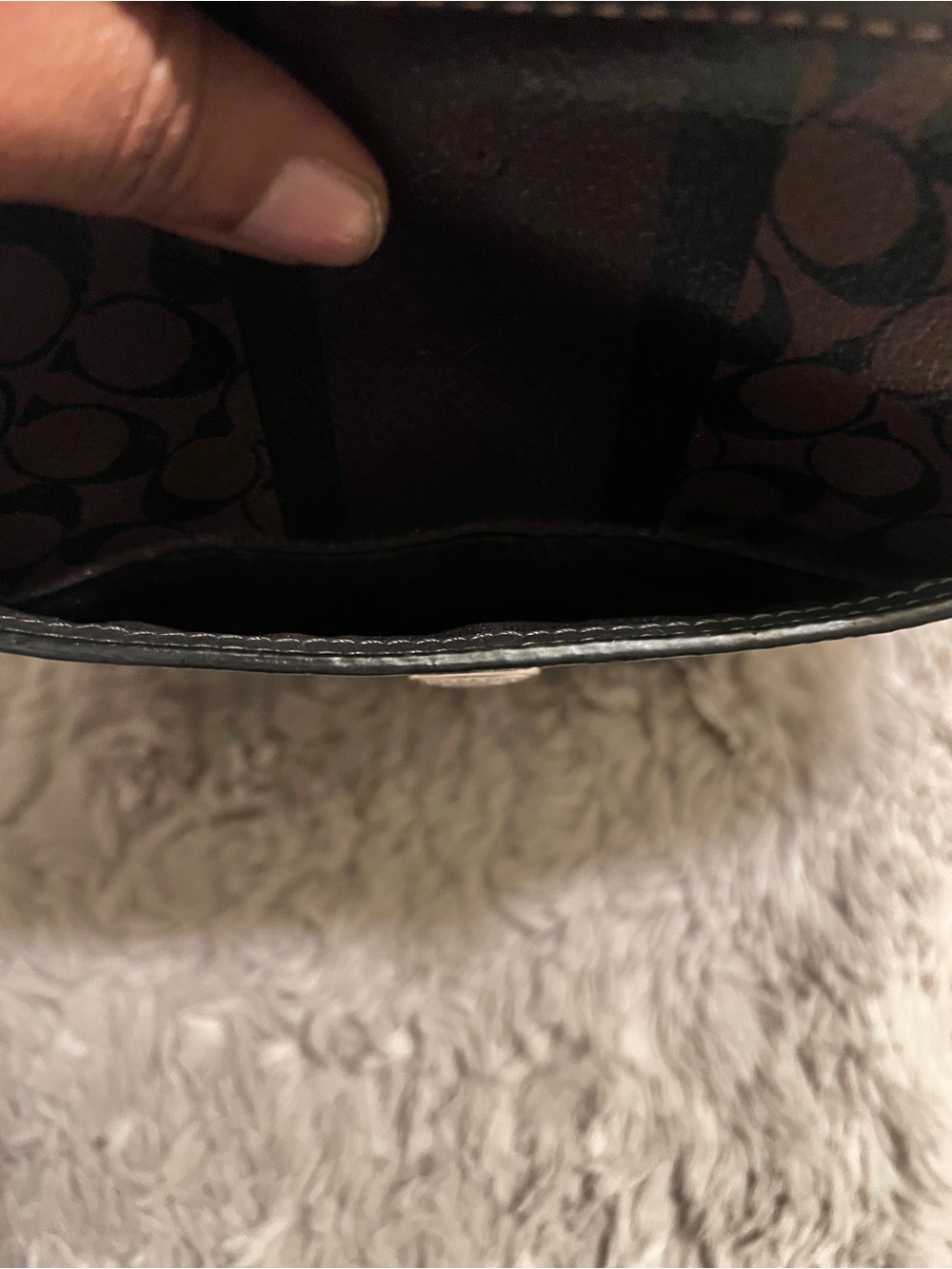 Vintage Coach Chelsea Heritage Brown Signature Stripe Tote - Picture 9 of 11
